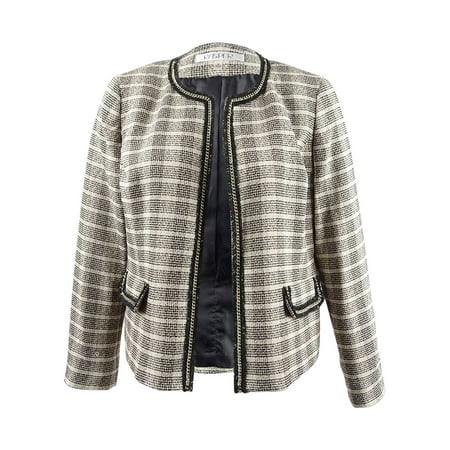 Kasper Women's Open-Front Tweed Jacket (10, Toffe Multi)