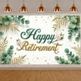 thumbnail image 5 of Elegant Design Happy Retirement Floral Decoration Polyester Material Celebration Banner for Retirement Party Indoor Decoration Event Celebration, 5 of 9
