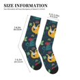 Crew Socks for Women Men, cartoon Dinosaur leaves Comfort Breathable