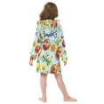 thumbnail image 7 of FORMRS Niños Bathrobe Unisex Hooded Robe Soft Plush Pajamas Sleepwear, Size 7-9T, Green Tomatoes, 7 of 7