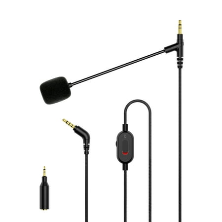 UPC: 0616312615803 | MEE audio ClearSpeak Universal Headset Cable with Boom Microphone for Headphones with 3.5mm Input