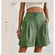 thumbnail image 3 of Bermudas Informales De Talle Alto Y Color Liso Para Mujer 1, 3 of 6