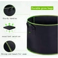 thumbnail image 3 of Nvzi -b 5-Pack 20 Gallon Grow Bags Heavy Duty Thickened Nonwoven Fabric Pots Plant Grow Bags with Handles,for Low Stress Plant Training Fruits, Vegetables, and Flowers(Black), 3 of 4