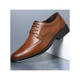 thumbnail image 4 of Avamo Mens Nonslip Dress Shoes Solid Color Oxford Shoe Work Smooth Round Toe Oxfords Brown 10, 4 of 7