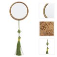 thumbnail image 3 of Weiweiguan Petit Miroir Suspendu Rond en Bois Sculpté Portable pour Femmes, 3 of 6