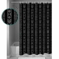 thumbnail image 4 of Black Striped Waterproof Fabric Shower Curtain, Modern Abstract Art Geometric Stripes Shower Curtain for Bathroom Curtains Bathtubs Hotel Washable Shower Curtains with 12 Hooks Standard 60x72, 4 of 6