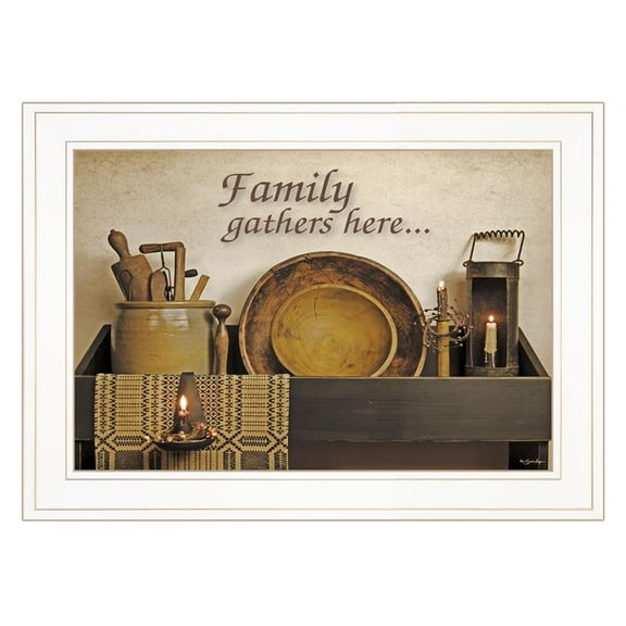Family Gather Here By Susie Boyer Printed Wall Art Wood Multi-Color