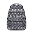 thumbnail image 1 of Symmetrical Rustic Tribal Style School Bag, Waterproof Oxford Cloth, Adjustable Straps, Comfortable Padding, Large Capacity Backpack for Outdoor, School, Travel, and Sports Use, 1 of 4