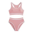 thumbnail image 7 of Cethrio Girls Bikinis Swimsuits, Beach Summer 2 Piece Holiday Swimsuit Tops with Bottoms Sets Pink Size 10-12T, 7 of 7