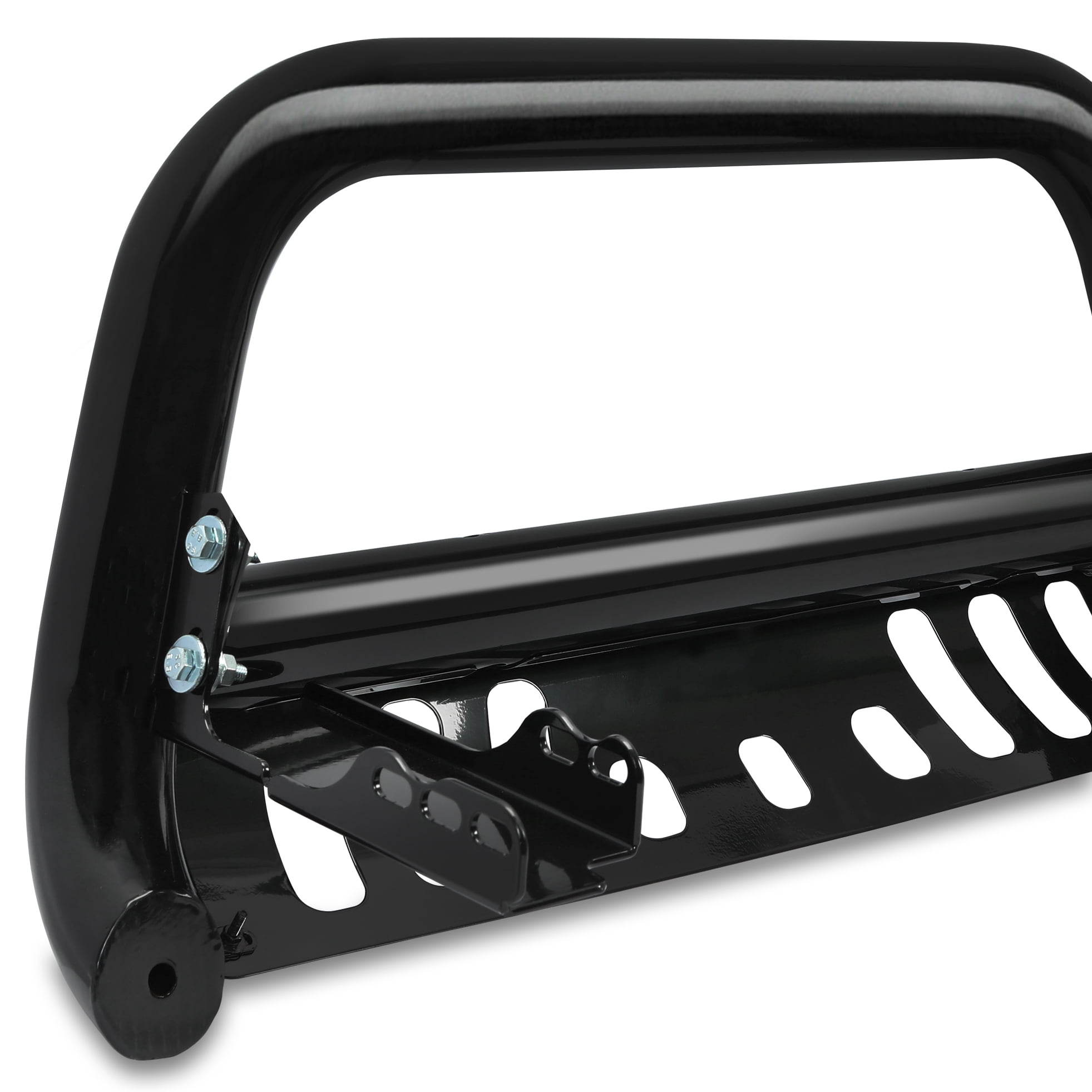 Kojem 3’’ Front Bumper Bull Bar Brush Push Fits 2007-2020 Chevy Silverado GMC Sierra Tubing Black with Instruction