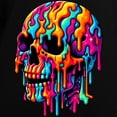 thumbnail image 3 of CafePress - Vibrant Psychedelic Skull - Women's Long Sleeve Dark Pajamas, 3 of 7