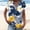Yellow, variant on NTACZA Cute Tops for Women Casual Short Sleeve Tropical V‑Neck shirts for Work Hawaiian Button Front blouses for women dressy casual