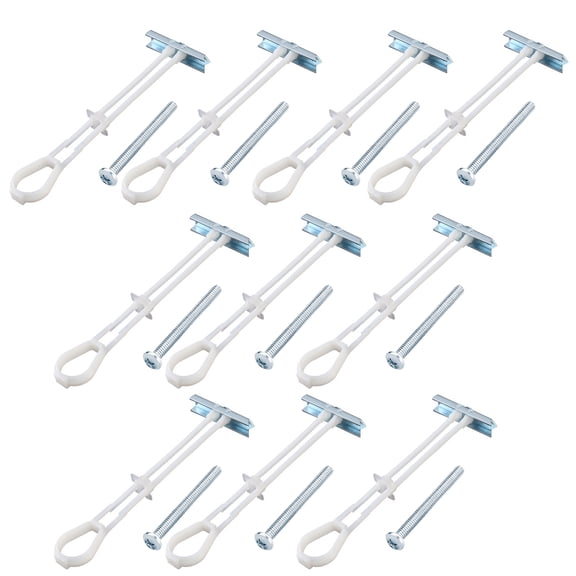 Pack Of 10 Heavy Duty Drywalls Anchors With 2.5Inch Screws For Secure Wall Mounting And