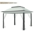 thumbnail image 4 of COOS BAY 11x11 Replacement Gazebo Top with Air Vent Sunshade Polyester Top Cover Only, Gray, 4 of 6