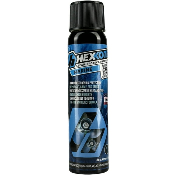 HEXKOTE Marine Series Boat Fishing Gear Dry Lubricant 3 oz Aerosol Can