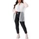 thumbnail image 2 of Camisa de mujer de tallas grandes Agnes Orinda, con malla transparente, de manga larga, con botones, blusas 1X blanca, 2 of 7