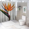 thumbnail image 7 of Orinice  Flower Shower Curtain,Strelitzia Tropical Paradise Orange Arrows Bird Bloom Botanical Shower Curtains for Bathroom with 12 Hooks 69x72, 7 of 7