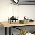 thumbnail image 5 of Evelyn&Zoe Edison 15.38" Tall Table Lamp with Glass Shade, Blackened Bronze/Clear, 5 of 7