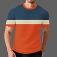 thumbnail image 5 of cocolona Mens T-Shirts Summer Short Sleeve Crew Neck Tops Basic Tees Fashion Casual Color Block Blouses, 5 of 6