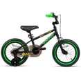 thumbnail image 6 of Glerc NuNu 14 Inch Kids Bike BMX Style for 3 4 5 Years Old Boys Girls, Toddler Bicycles with Training Wheels & Coaster Brake, Black & Green, 6 of 11