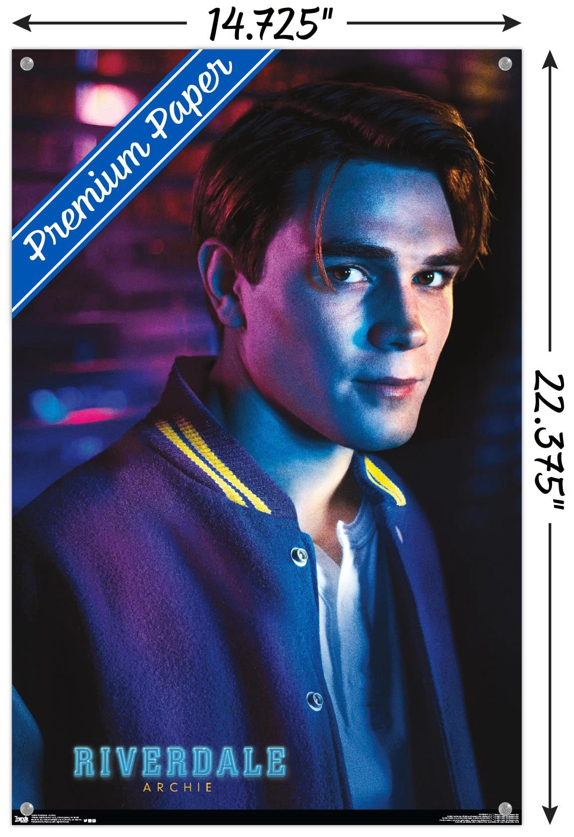 Riverdale - Archie Wall Poster with Push Pins, 14.725" x 22.375"