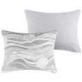 thumbnail image 3 of Greenland Home Coastal Paradise Jacquard Woven Decorative Pillow Sham, Dover Harbor Gray, King, 3 of 7