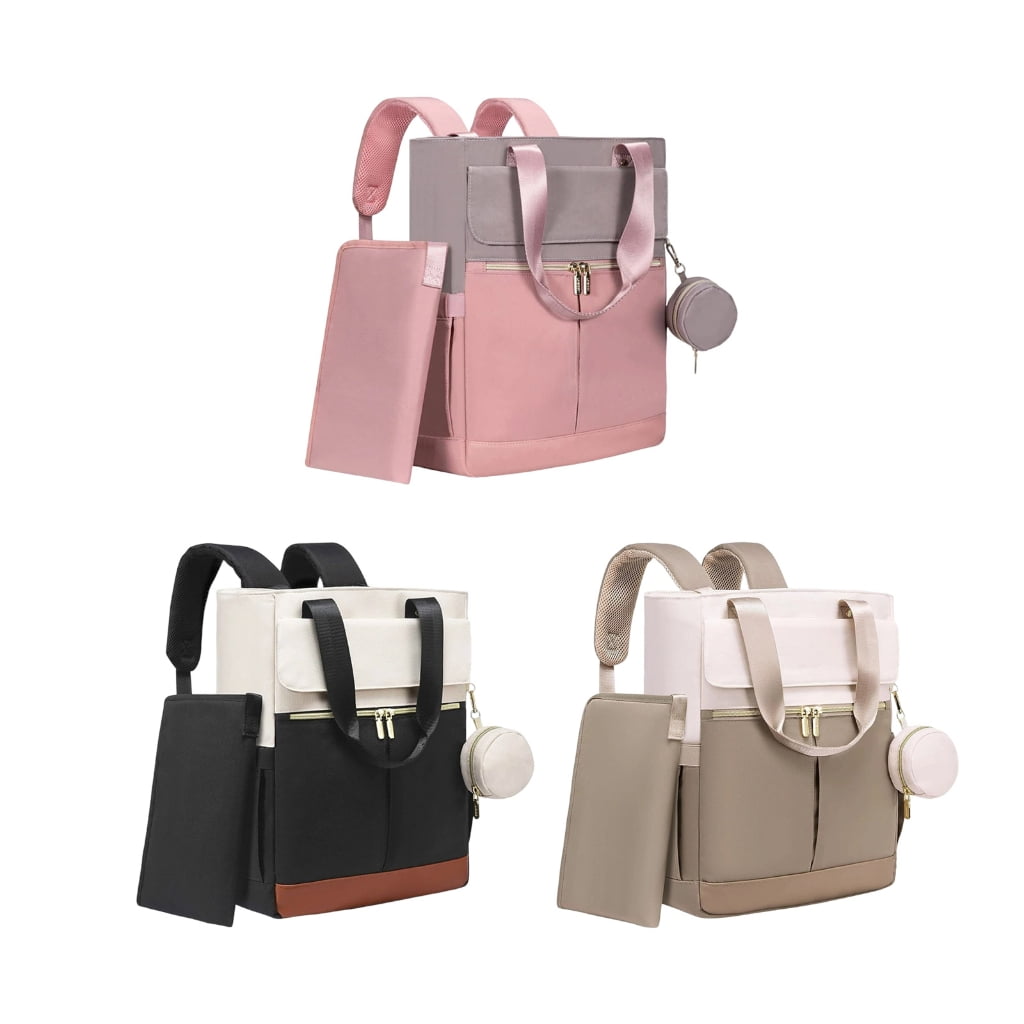 Lightweight Tear Resistant Diaper Bag With Quick Access Pockets Shoulder Strap