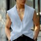 thumbnail image 2 of INCERUN Tops 2024 estilo coreano moda nuevos hombres diseño de rayas camisas verano casual streetwear gran oferta cárdigan sin mangas S-5XL, 2 of 5