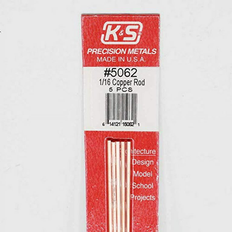 K&S 1/16 in. D X 1 ft. L Copper Tubing K&S 1/16 in. D X 1 ft. L Copper Tubing