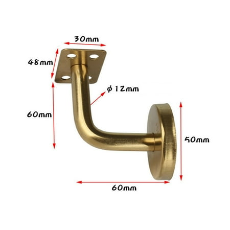 

GDHOME 5pcs Handrail Bannister Support Stair Rail Bracket Fixing Wall Mounted