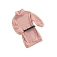 thumbnail image 2 of Nituyy Robe Tricotée pour Enfants, Jupe à Col Haut avec Ceinture, 2 of 6