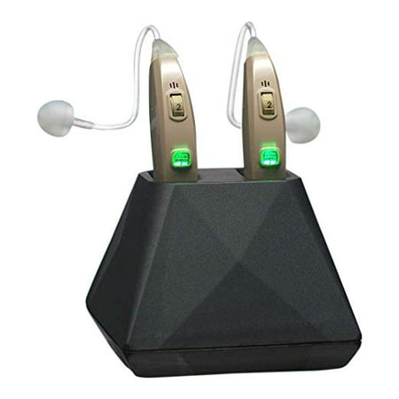 Hearing Assist Rechargeable Hearing Aid for Both Ears, FDA Registered HA-302 Model with Charging Case, Behind-the-Ear Hearing Aids, (Best Hearing Aid Machine In India)