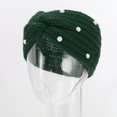 thumbnail image 4 of Unique Bargains 1 Pc Fashion Headband Pearl Pattern Dark Green, 4 of 5