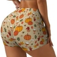 thumbnail image 1 of Balery Fall Autumn Pantalones cortos de entrenamiento estampados para mujer, sin costuras, ajustados, para gimnasio, yoga, correr, deportes, ejercicio activo, fitness.-XX-Large, 1 of 8