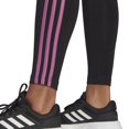 thumbnail image 3 of Leggins adidas Essentials de 3 rayas para mujer, color negro y lila, 3 of 3