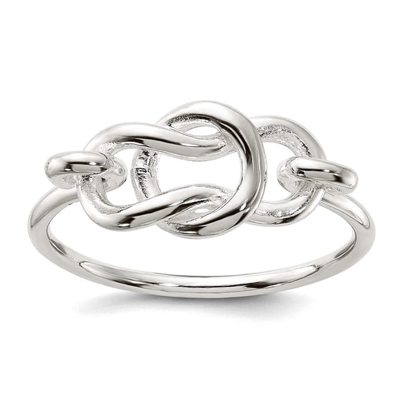 925 Sterling Silver Polished Fancy Knot Ring Size 7 Ring for Women - 2.5 Grams