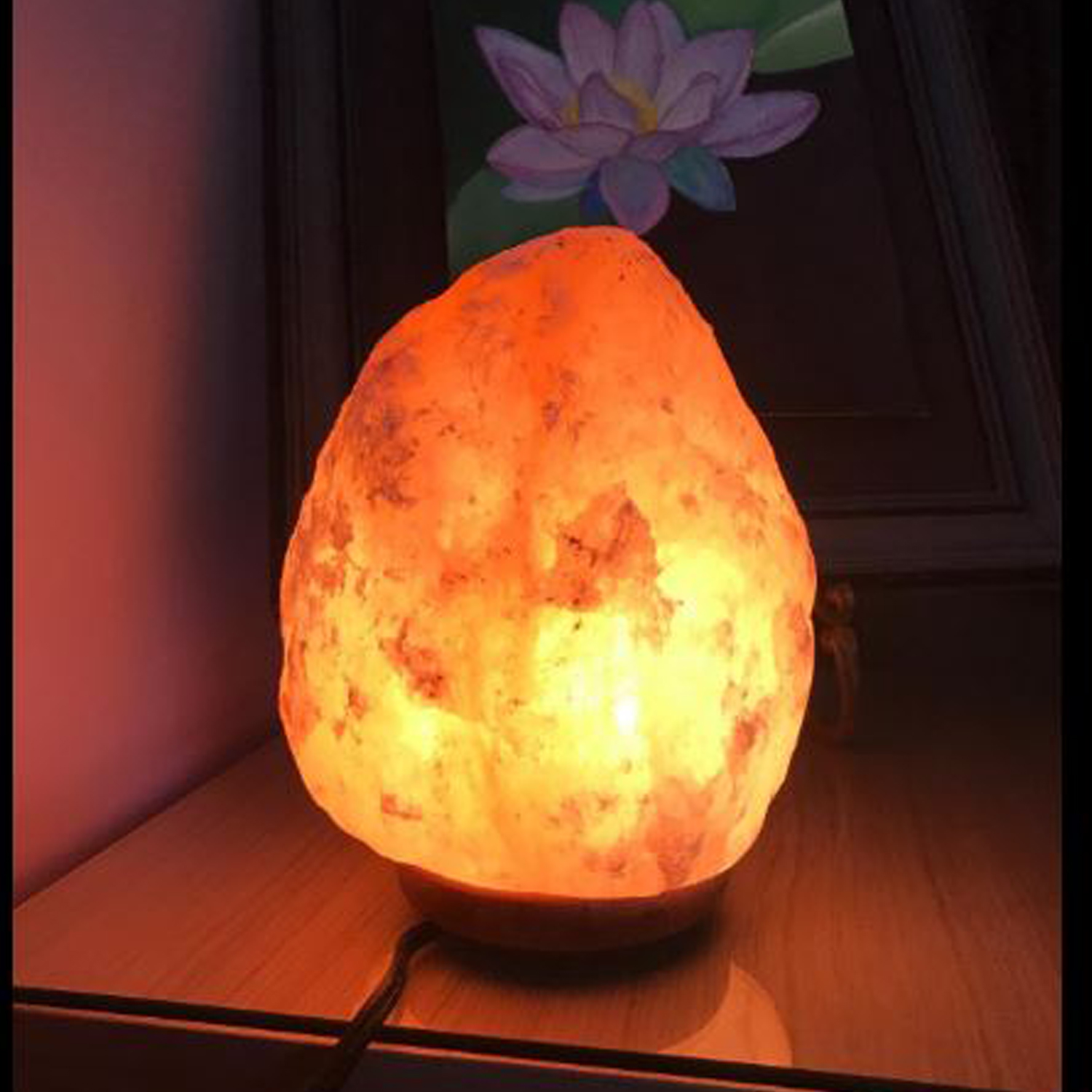 Himalayan Glow Salt lamp, ETL Listed Himalayan Pink Salt lamp, 6-8 lbs with Dimmer Switch - image 5 of 11