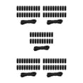 thumbnail image 2 of pitrice Pack of 20 Plastic Cord Locks with Spring Loaded Slider and Bungee Cord Style 10m pcs Black Style 2 5Set, 2 of 6