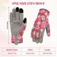 thumbnail image 3 of topjuju 1 Pair Floral Gardening Gloves for Women, Breathable Garden Gloves with Grip, Thorn-Proof Puncture-Resistant Work Gloves, Gifts for Mother's Day, 3 of 8