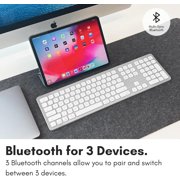 Macally Premium Bluetooth Keyboard for Mac - Compatible Apple Keyboard with Numeric Keypad - Multi Device Wireless for Macbook Pro/Air, Mac Mini Pro, iMac, Laptop