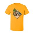 thumbnail image 2 of Wild Bobby, Paradise Found Beach Chilling Pop Culture Men's Graphic T-Shirt, Gold, 4XL, 2 of 3