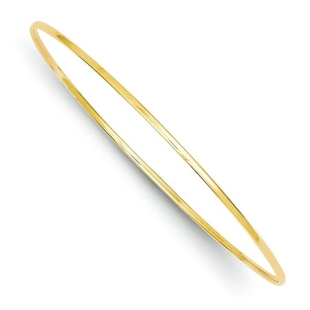 14k Gold 1.5mm Slip-on Bangle Bracelet