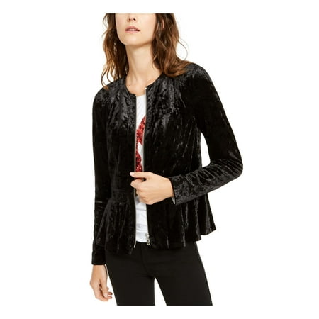 INC $99 Womens New Black Zip Up Casual Jacket PXL Petites B+B