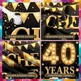 thumbnail image 4 of Gold Glitter 40th Birthday Banner Cheers Theme Cheers to 40 Display Beer Mug Design Star Pattern 40 Years Backdrop for 40th Birthday Party Adult Celebration Milestone Event, 4 of 9