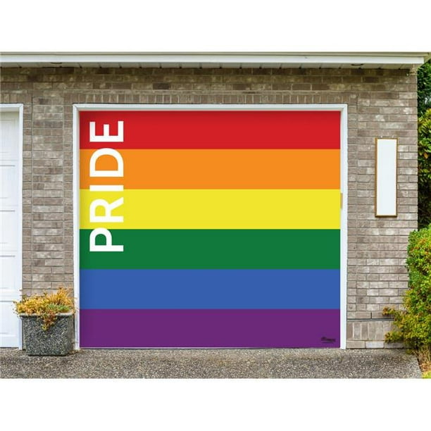 My Door Decor 285903PRDE-002 7 x 8 ft. Pride Text Outdoor LGBT Door ...