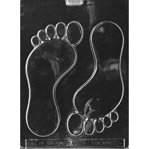 Grandmama's Goodies M005 Big Foot Feet Chocolate Candy Soap Mold with Exclusive Molding Instructions