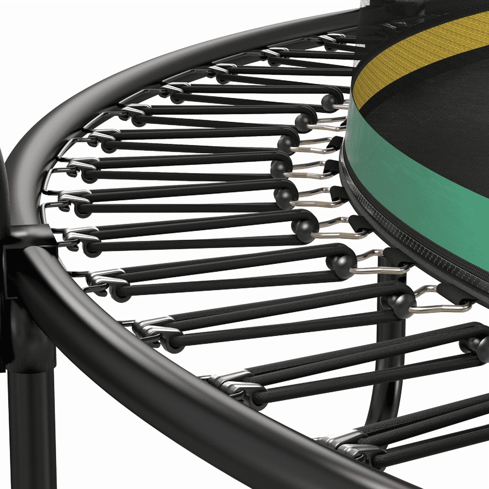 14FT Trampoline for Kids & Adults, Outdoor Recreational Trampoline with Enclosed Safety Net, Ladder & Shoe Bag, Bungee Spring Trampoline for Backyard, Heavy-Duty Galvanized Steel Frame Green