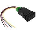 thumbnail image 1 of Kenally Interruptor de botón pulsador de 4 polos de 12 V para con luz indicadora de fondo LED Automoción decorativa y accesorios Kenally VI002930-00, 1 of 1