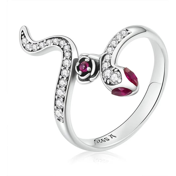 Anillo Plata Niña Anillo De Serpiente De Plata De Ley Anillo