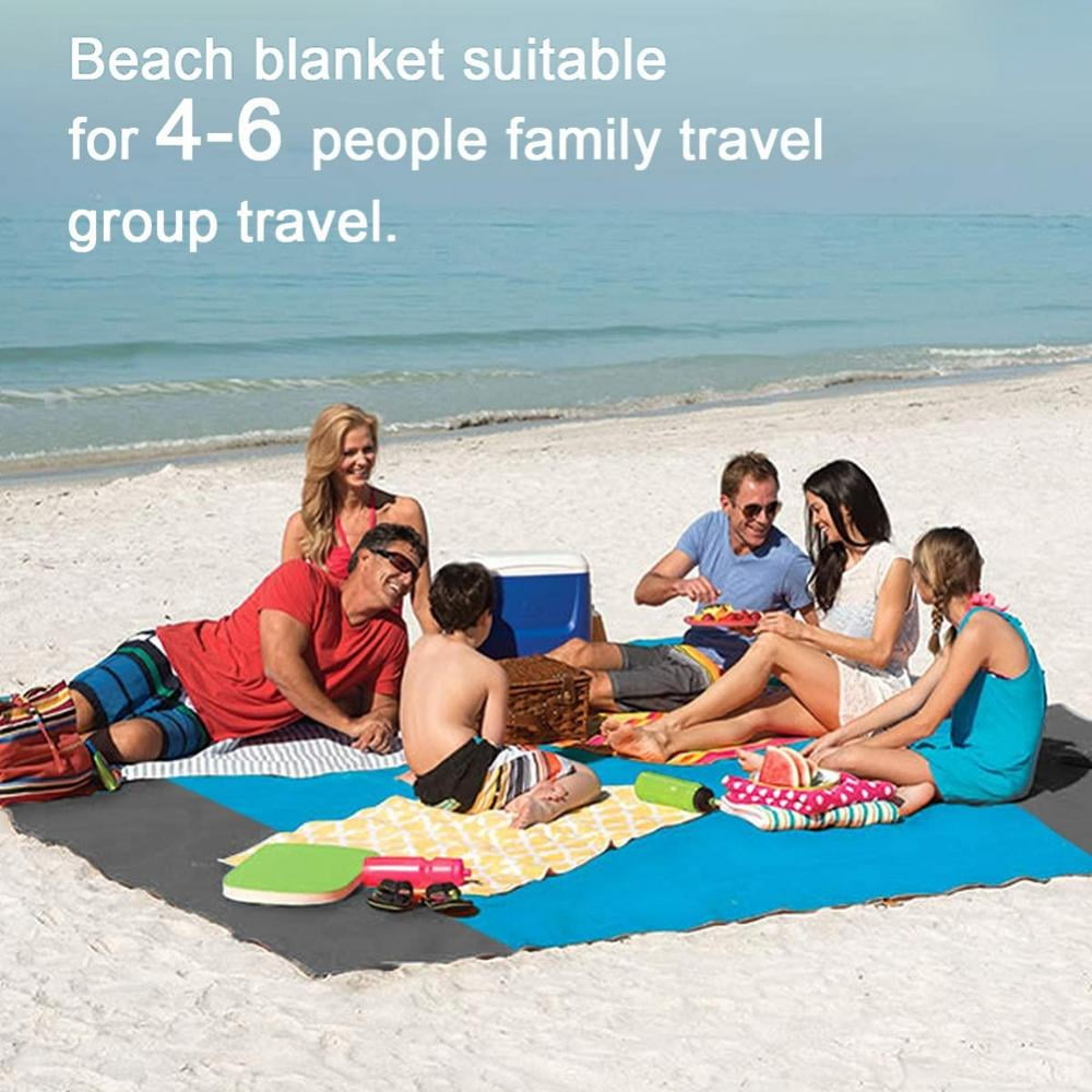 Sand Free Beach Blanket,Outdoor Waterproof Picnic Blanket,83 X 79in